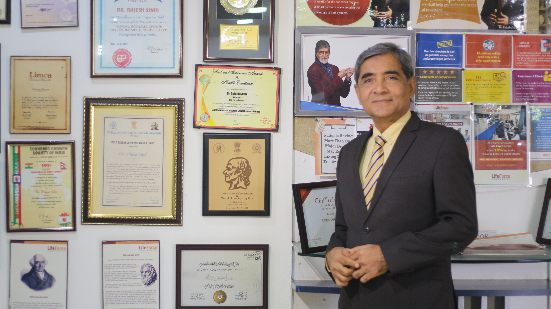 Dr. Rajesh Shah — LifeForce Homeopathy, with awards and recognitions