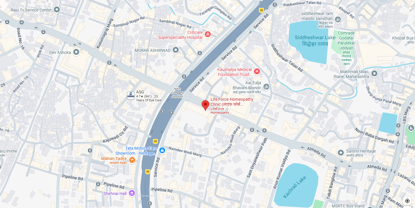 Life Force Homeopathy Clinic location map — Thane, Mumbai